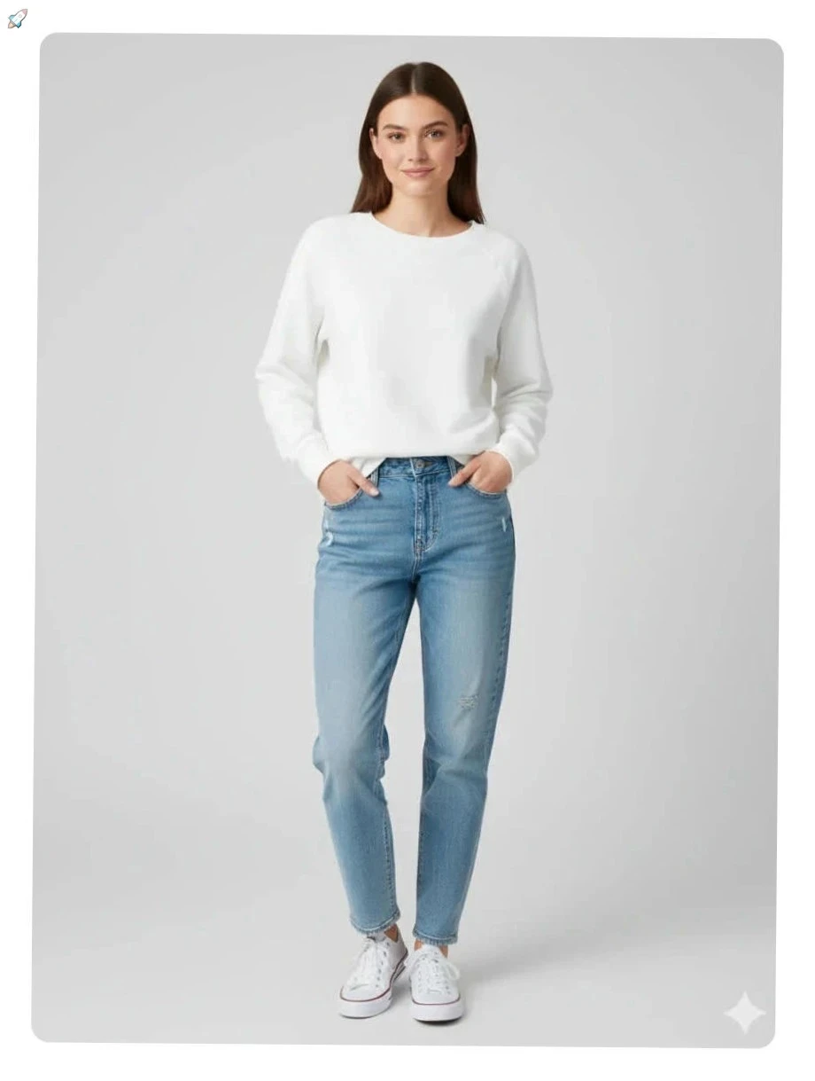 Sudadera de corte cómodo Domyos talla L blanco roto – photo 5